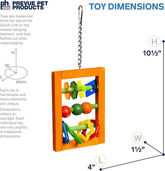Prevue Pet Products Physical & Mental Bodacious Bites Abacus Bird Toy 60954