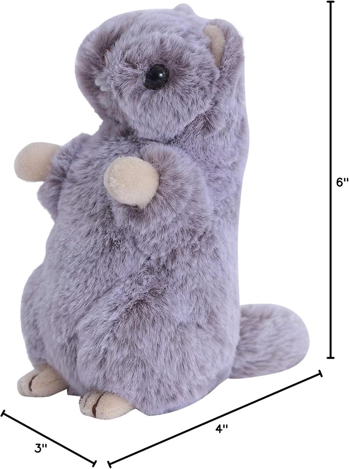 DILLY DUDU Groundhog Marmot Stuffed Animal Plush Toy Best Gifts 7-Inch