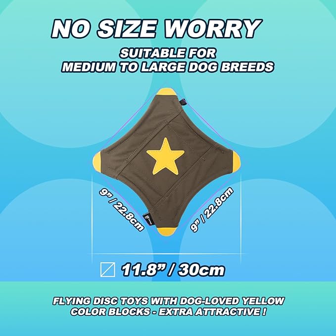 TSPRO Tactical Dog Flying Disc 9 Inch for Medium to Large Dogs & Aggressive Chewers, Durable Nylon Arched Flyer, Water-Floating, Lightweight & Portable for Indoor/Outdoor Play & Training (Black)