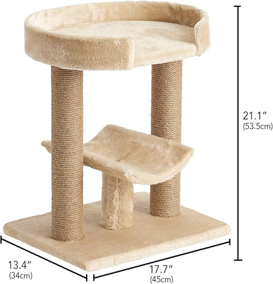 Two by Two Providence - Beige Scratching Post Cat Furniture - 21.1 in. Tall