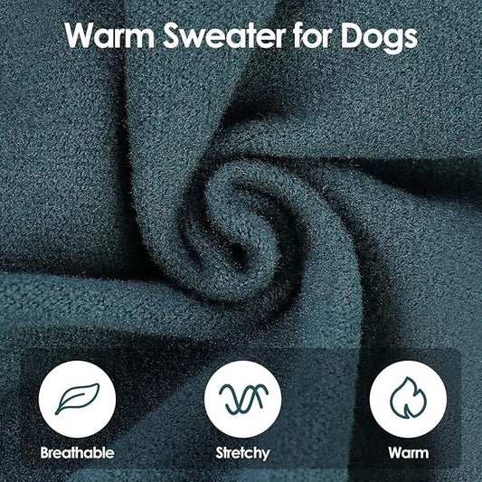 SUNFURA Hair Sticky Cat Clothes, Cat Sweater for Cats Only, 4-Legged Fleece Sweaters Kitten Pajamas Reduce Shedding Fur, Warm Pullover Shirts for Cats, Green XL