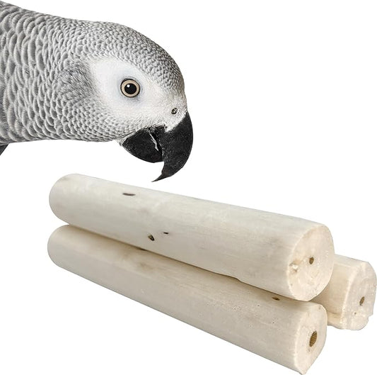 by M&M 5499 Natural Sola Log PK3 - Handcut Skinless Sola Wood Foot Toys, Lightweight Chewble Sticks, Natural, Easy for Birds to Manipulate with Beaks and Feet, Breaks Apart