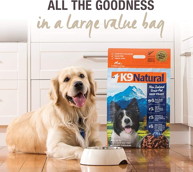 K9 Natural - Grain Free Freeze Dried Dog Food - Beef, 17.6 Ounce