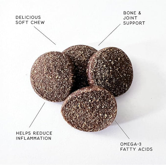 Soft Healthy Dog Treats for Joint Support & Training Snacks Made with Glucosamine, Chondroitin Sulfate & New Zealand Green Mussel - Savory Chicken - 16 oz