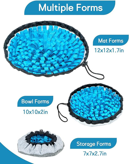 Rabbit Foraging Mat, Guinea Pigs Toys for Boredom, MWAOWM 12" x 12" Polar Fleece Snuffle Feeding Mat Small Pet Puzzle Toy Bed for Bunny Hamster Chinchillas Ferrets
