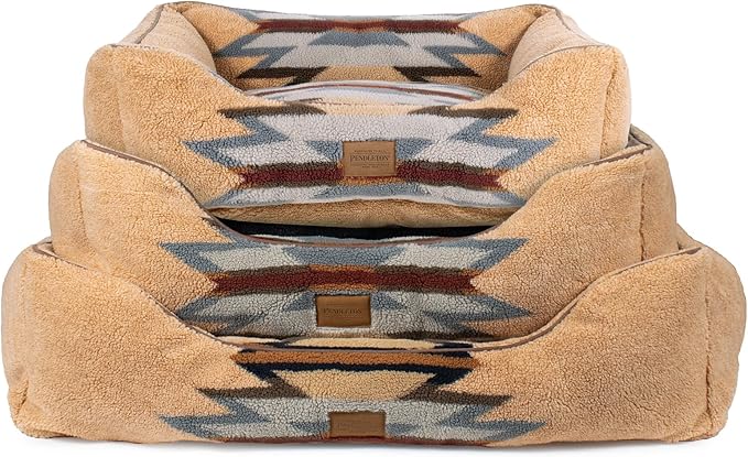 Pendleton Berber Kuddler Dog Bed - Wyeth Trail Wheat, XL