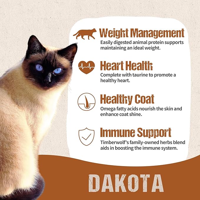 Timberwolf Dakota Beef Recipe Dry Cat Food 2.2lb