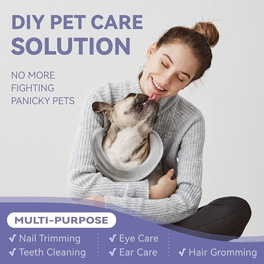 Dog Grooming Hammock Harness for Dogs & Cats with Pet Nail Clipper Trimmer - Cat Hanger Sling for Trimming Clipping Nails- Dog Hammock Restraint Bag for Small Medium Large pet ( Purple XS)