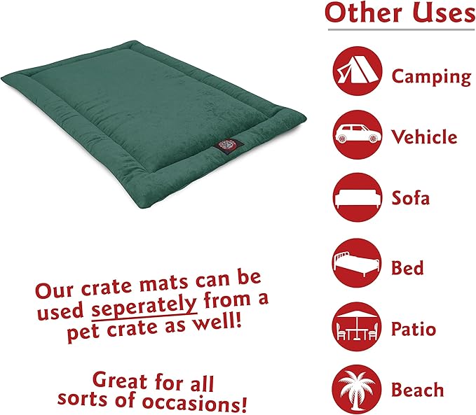 Majestic Pet Orthopedic Memory Foam Dog Crate Mat - Plush Pet Bed Pad for Crates & Kennels | USA Crafted | 24"x18" Villa Marine