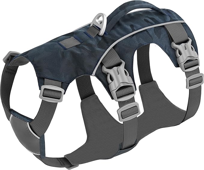 Escape Proof Dog Harness Medium Sized Dog, Lightweight Full Body Pet Vest with Lift Handle and Leash Clip, Reflective Adjustable No Slip Dog Harness for Daily Walking(Red,Chest:17-32")