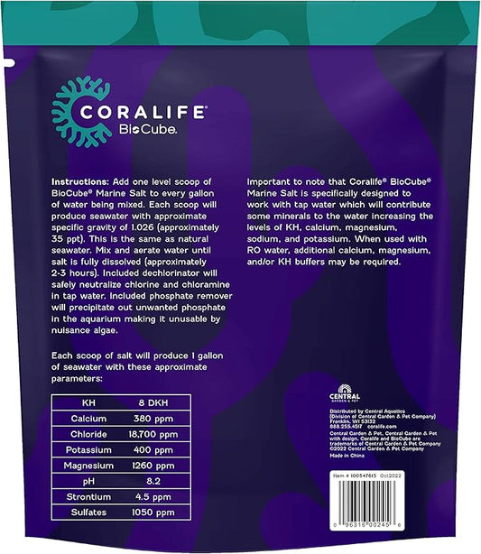 Coralife BioCube Aquarium Fish Tank Marine Salt, 15 Gallon