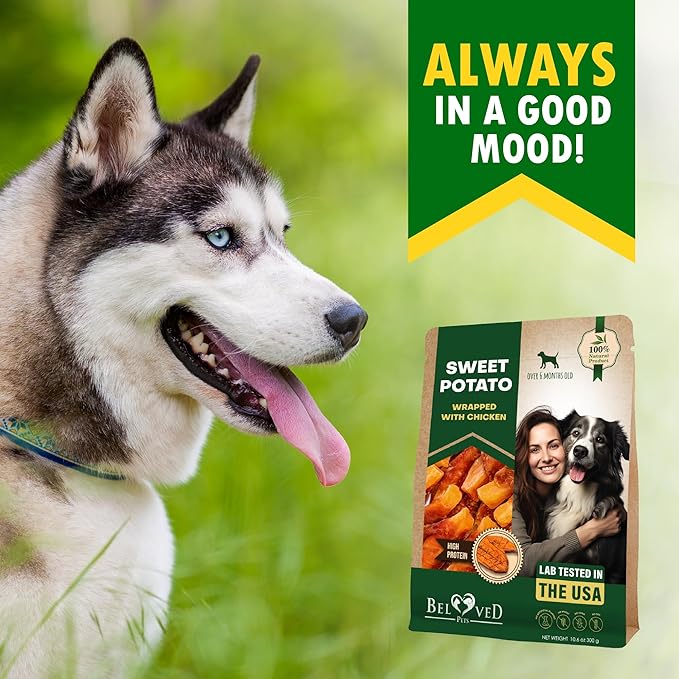 Dog Treats Sweet Potato Wrapped with Chicken 10.6 oz & Pet Natural Chew - Grain Free Dried Snacks in Bulk - Best Twists for Training Small & Large Dogs - Made for USA