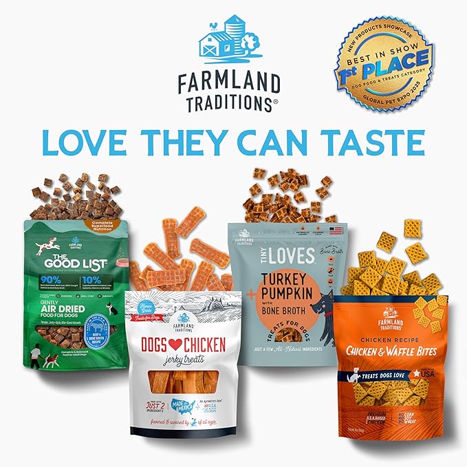 Farmland Traditions Dogs Love Beef Jerky Dog Treats with Only 3 Ingredients and No Fillers, 2.5 Pound Bag