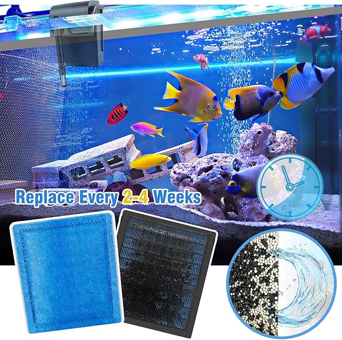 9-Pack Aquarium Filter Replacement Cartridges for Marineland Rite-Size C & Aqua-Tech EZ-Change #3,Fit for PRO Power Filters 200/275/350/375
