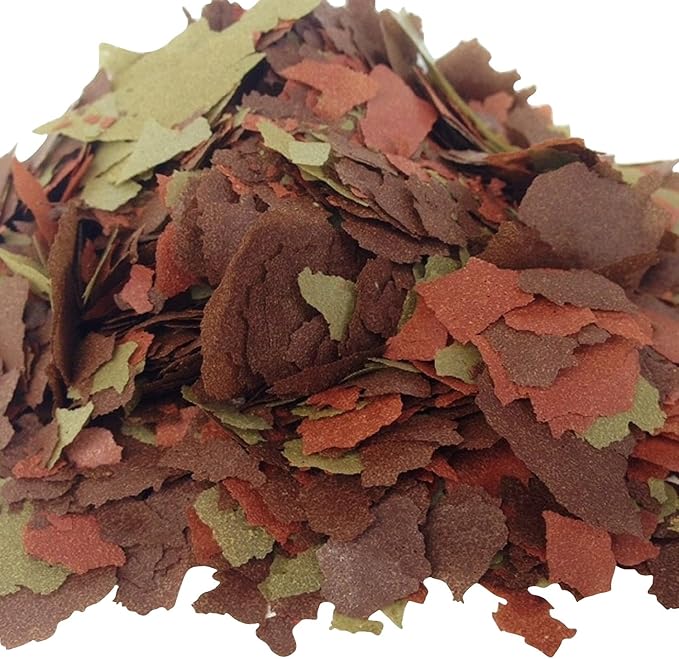 Aquatic Foods Inc. Flakes - 45% California Blackworm & Cichlid GRO Flake Mix for Discus, Cichlids, Tetras, Guppies, Live Bearers, All Community Tropical Fish - Premium AF Flakes - 1/4-lb