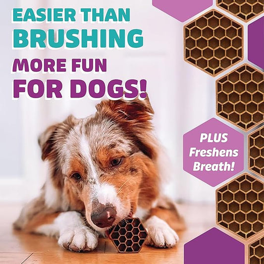 Dog Dental Treats – Vet VOHC Approved – Delicious Chicken Protein – Removes Tartar with Cleaning Comb Shape – Dental Dog Treats for Extra Large Dogs (12oz, 6 Count)