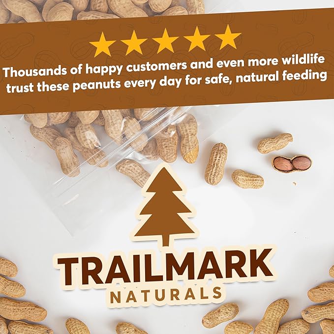 1 LB - Raw Peanuts For Squirrels, Raw In Shell Peanuts For Birds and Wildlife- Squirrel Food, Wild Bird Seed - Grown in The USA