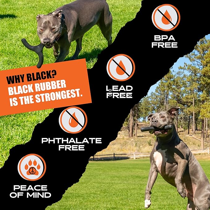 Monster K9 Indestructible Dog Toy – Lifetime Replacement - Durable Chew Toy for Aggressive Chewers - Safe Non-Toxic Natural Rubber - Chew, Tug & Fetch - Tough, Heavy Duty - Med/Large Breed, 8” Wide