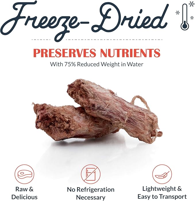 Flourish Pets Freeze-Dried Raw Pet Treats for Dogs, Chicken Neck Chews (5 Count)