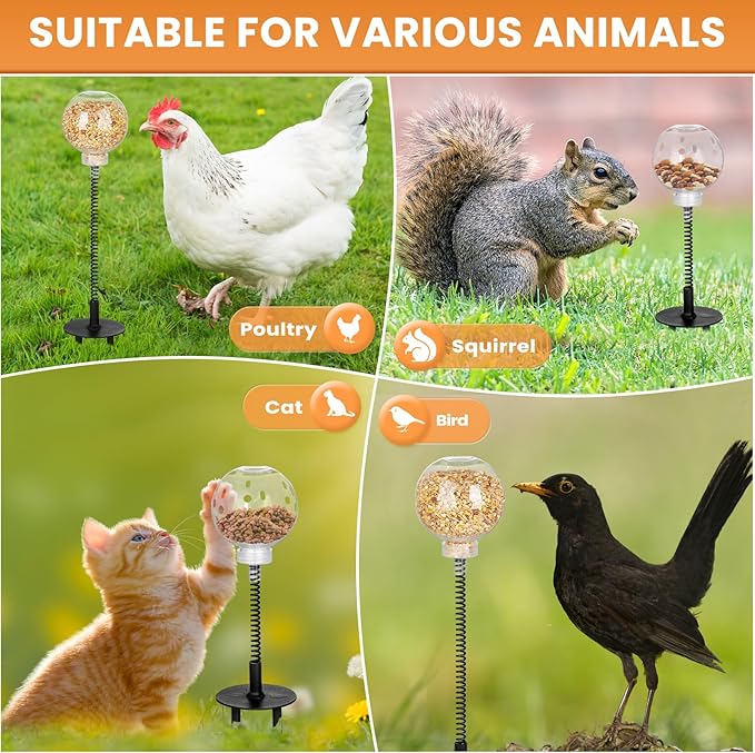Chicken Peck Toy, Interactive Slow Feed Release Toy for Your Flock, Chicken Slow Feeder for Hens Poultry Birds Entertained(2 Pack)