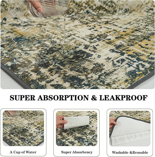 Qeils Washable Pee Pads for Dogs, 2 Pack Reusable Puppy Pads 18"x24" Super Absorbent Leakproof Dog Training Pads, Non-Slip Potty Pads for Floor, Crate,Couch, Whelping Pads Litter Mat Puppy Supplies