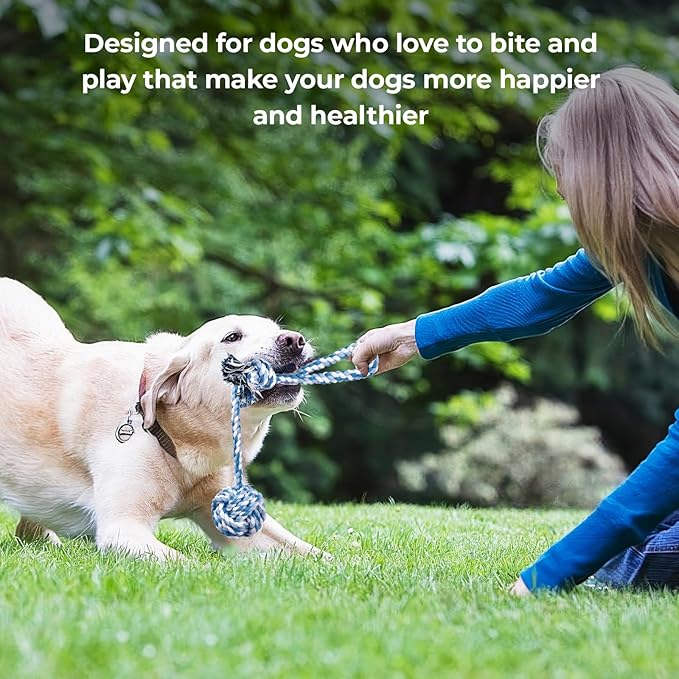 Dog Rope Chew Toys for Aggressive Chewers - 5 Pack Interactive Tug of War Rope for Teeth Cleaning, Puppy Ropes Safe Material for Small Medium Large Dogs Pets