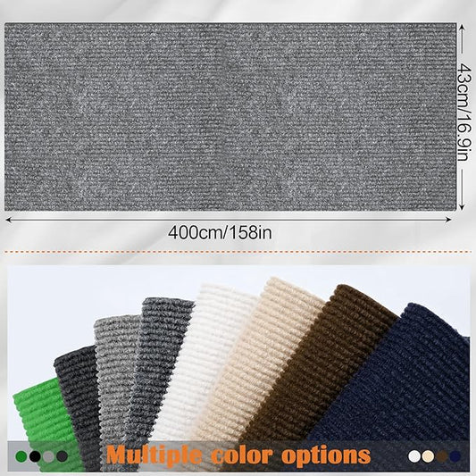 Cat Scratch Furniture Protector - 158" x 17" Trimmable Self-Adhesive Cats Claws Scratch Pads, DIY Cat Climbing Couch Protector for Scratch Post Cat Tree Replacement Indoor (Light Gray)