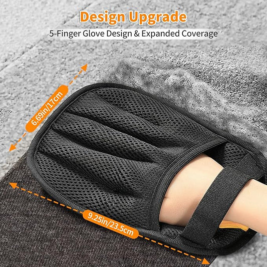 Pet Hair Removal Tool for Cats & Dogs, 2025 New Upgraded Electrostatic Gloves for Pet Hair, Reusable Pet Hair Remover Tool for Couch, Furniture, Carpet, Curtain & Car Seat (Blue)