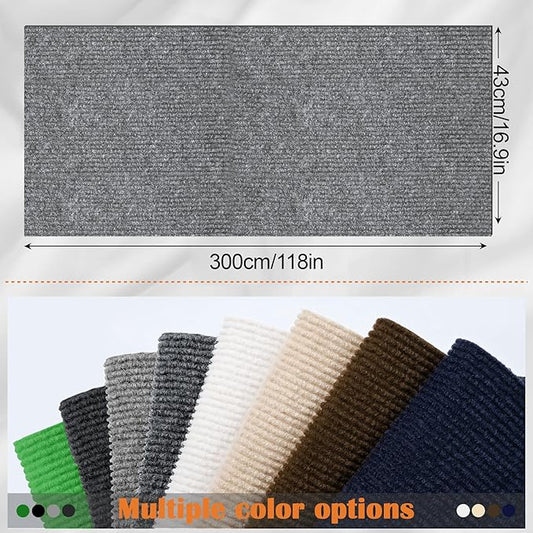 Cat Scratch Furniture Protector - 118" x 17" Trimmable Self-Adhesive Cats Claws Scratch Pads, DIY Cat Climbing Couch Protector for Scratch Post Cat Tree Replacement Indoor (Light Gray)
