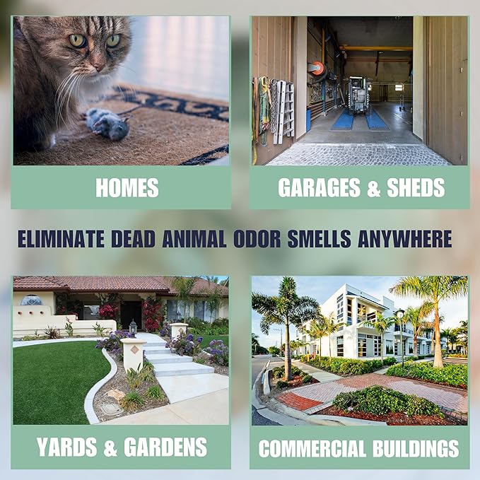 SMELLEZE Dead Animal Odor Eliminator for Home - Removes Rodent & Mouse Smell in Wall, Attic, Crawlspace - Reusable Pouch, Pet Safe, USA Made, 375 sq.ft