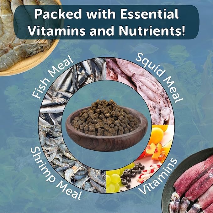 Aquatic Foods Inc. Axolotl Pellet Food 3/16" Soft Moist Sinking Pellets for Juvenile Axolotl Also Shrimp, Snails, Crayfish, Bottom Tropical Fish, Blackworm Pellets Included 12oz Canister