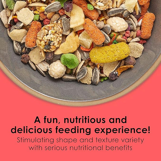 Kaytee Fiesta Conure Food, Nutritious and Fun Blend, Supports Skin, Feather, Digestion, Brain and Heart Health, 4.5 pounds