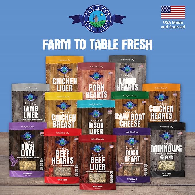 Freeze Dried Dog and Cat Treats, Bison Liver, All Natural Freeze-Dried Dog Treat & Snacks, Made in USA, High in Protein, Essential Nutrition of Raw Food, 3oz