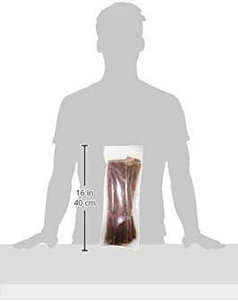 GigaBite 10 to 12 Inch Beef Gullet Jerky Strips (10 Pack) - All Natural, Free Range Beef Esophagus Taffy Dog Treat by Best Pet Supplies