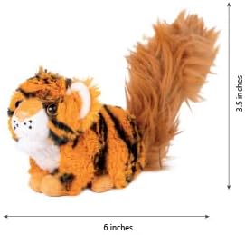 Randimals Randimini Collection Squiger - Squirrel and Tiger Floppy Plush Bean Filled Toy 6.5”, Soft & Huggable, Premium Quality Hybrid Animal Friend Encourages Adventure & Imagination