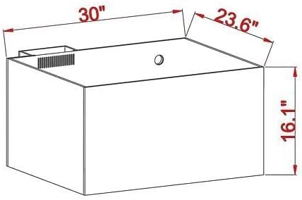 Innovative Marine EXT (External Overflow) Complete Reef System - Aquarium, Stand, Sump, Return Pump, and Plumbing Assembly (50 Gallon with White APS Stand with Leveling Frame)