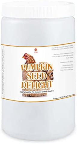 Pampered Chicken Mama Organic Pumpkin Seed Delight Backyard Chicken Supplement Scratch Treat Feed, Supplies, & Poultry Vitamins with Herbs for Healthy Hens (2 pounds)