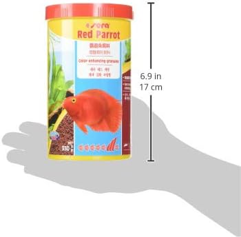 Sera Red Parrot Color Granules 33,8 fl oz | for Parrot Cichlids & Other fastidious, Colorful Fish | Natural carotenoids & Krill for Colorful Fish | Valuable Ingredients for Optimal Growth Development