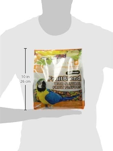 ZuPreem FruitBlend Bird Pellets, Daily Bird Food for Amazon, Cockatoo, Macaw, Core Nutrition for Large Birds, Made in USA, Pellets for Large Birds, Macaw Food (L, 3.5 lbs)