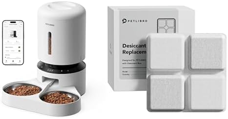 PETLIBRO 5L Automatic Cat Feeder for 2 Cats with 6 Packs Pet Food Desiccant Bags
