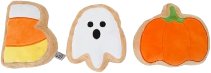 Midlee Boo Sugar Cookie Halloween Plush Dog Toys (Small)