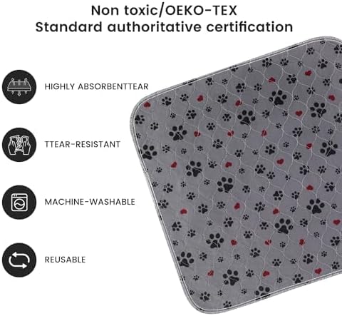 Washable Pee Pads for Dogs,2 Pack Extra Large 54"x54" Super Absorbent Reusable Puppy Pads,Non-Slip 100% Waterproof Dog Pee Pads,Pet Training Pads for Couch, Crate,Potty Training,Floor