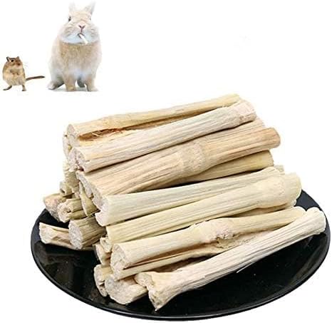 Tfwadmx Small Animal Snacks Sweet Bamboo Molar Treats 200 g Bunny Chew Toys for Chinchilla Rabbit Guinea Pig Hamster Squirrel (About 22-27 Sticks)