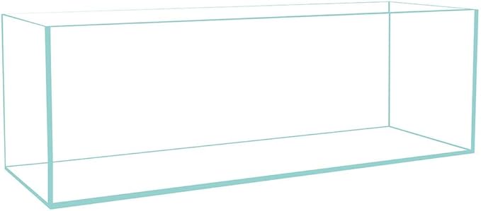 Low Iron Ultra Clear Crystal Bookshelf Aquarium with Foam Leveling Mat – Rimless Aquariums with 45-Degree Beveled Edge, Peninsula Style – for Fish and Corals – 11 Gallon Capacity