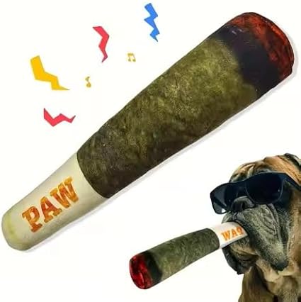 Paw-FECT Piece - Funny Plush Squeaky Dog Toy for Small/Medium/Large Dogs. Unique and Hillarious Gift for All Occasions.