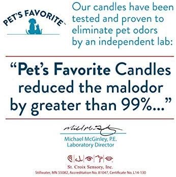 Pet's Favorite Pet Odor Candle, Clean Burning, Long Lasting Scented Candles with a Cotton Wick. (French Vanilla, Pack of 1)