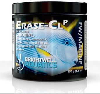 Brightwell Aquatics Erase CL P - Neutralizes Chlorine, Chloramines, Ammonia, Nitrite & Nitrate in Freshwater & Marine Aquariums, 20 Kg