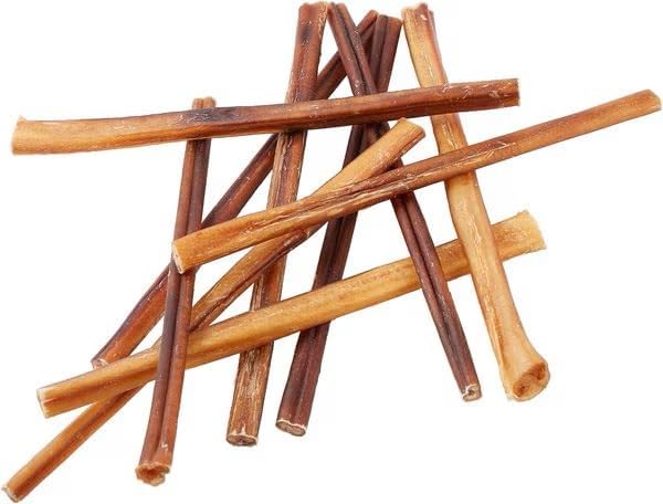 Supreme 12-inch Standard Bully Sticks by Sancho and Lola’s (5 Pack) All-Natural, Long-Lasting Dog Chew Treats - Free-Range, Grass-Fed Beef - Low Odor