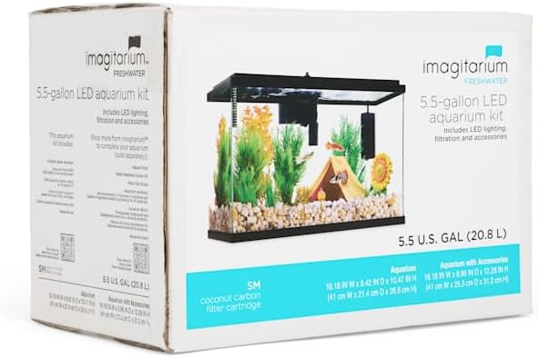Imagitarium LED Aquarium Kit 16.18" W X 10.47" H 5.5 Gallons