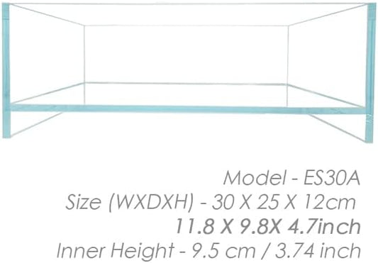 Nano Tall Rimless Aquarium Low Iron Frameless Fish Tank, Extra Clear with Floating Air Style, for Aquariums or Terrariums